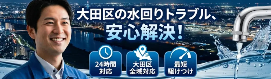 大田区|排水つまり・高圧洗浄・水漏れなら24時間対応の生活トラブルSOS