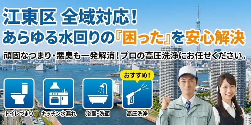 江東区|確かな技術と適正価格であらゆる水回りの「困った」を安心解決!|生活トラブルSOS