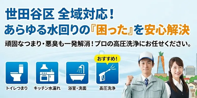 世田谷区|確かな技術と適正価格であらゆる水回りの「困った」を安心解決!|生活トラブルSOS