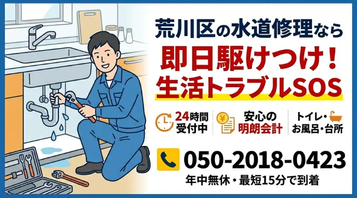 荒川区対応|水道修理に最短駆けつけ|生活トラブルSOS